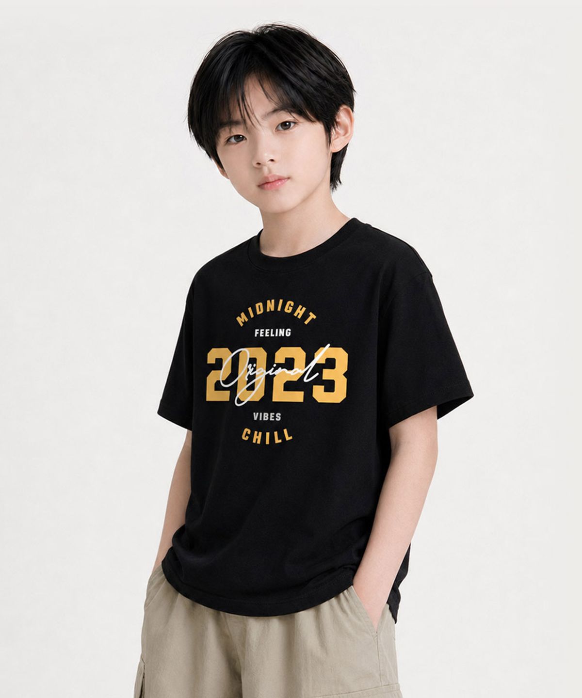 오즈키즈(OZKIZ) 2023 반팔 티셔츠 - 블랙