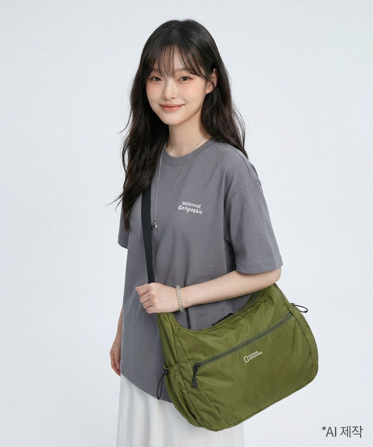 내셔널지오그래픽(NATIONALGEOGRAPHIC) N265ACR810 데일리 라이트 크로스백 L GREEN
