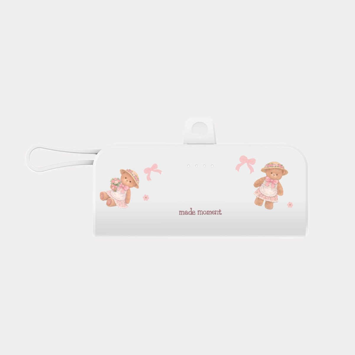 메이드모먼(MADEMOMENT) blooming teddy 디자인 [도킹형 보조배터리]