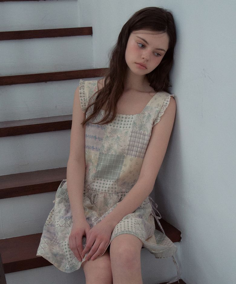 Patchwork Apron Dress_Light Purple(OB6OP04)