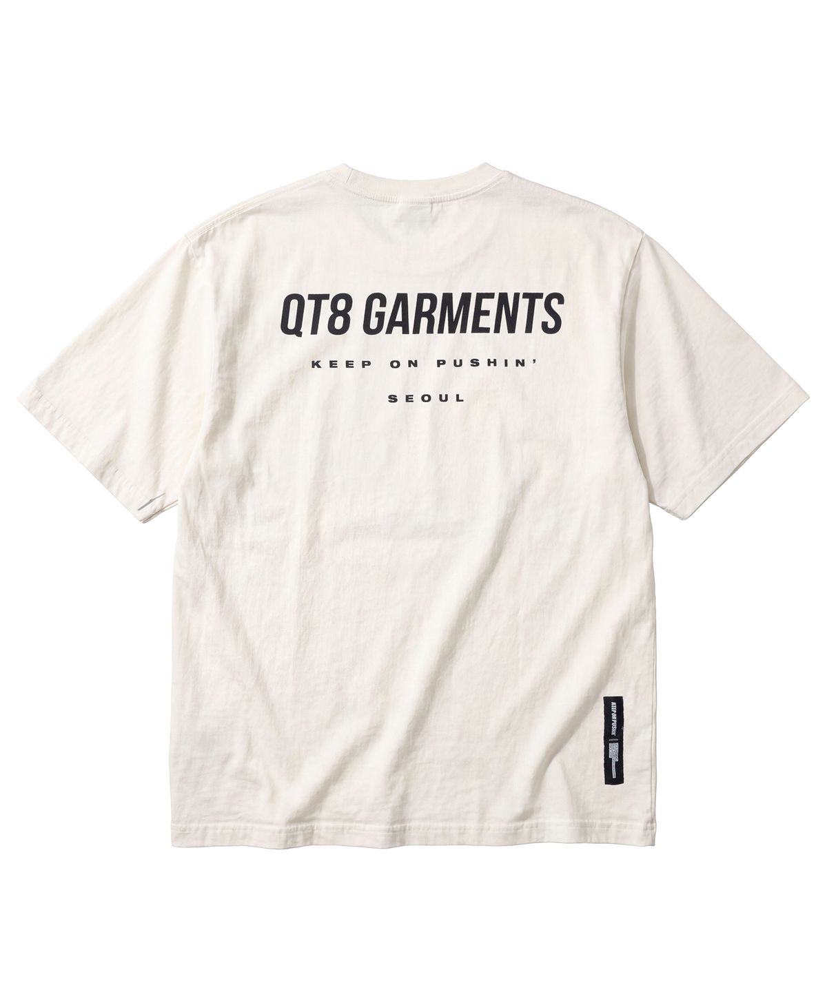 큐티에잇 가먼츠(QT8 GARMENTS) LB Pigment Simple Logo Tee (Ecru)