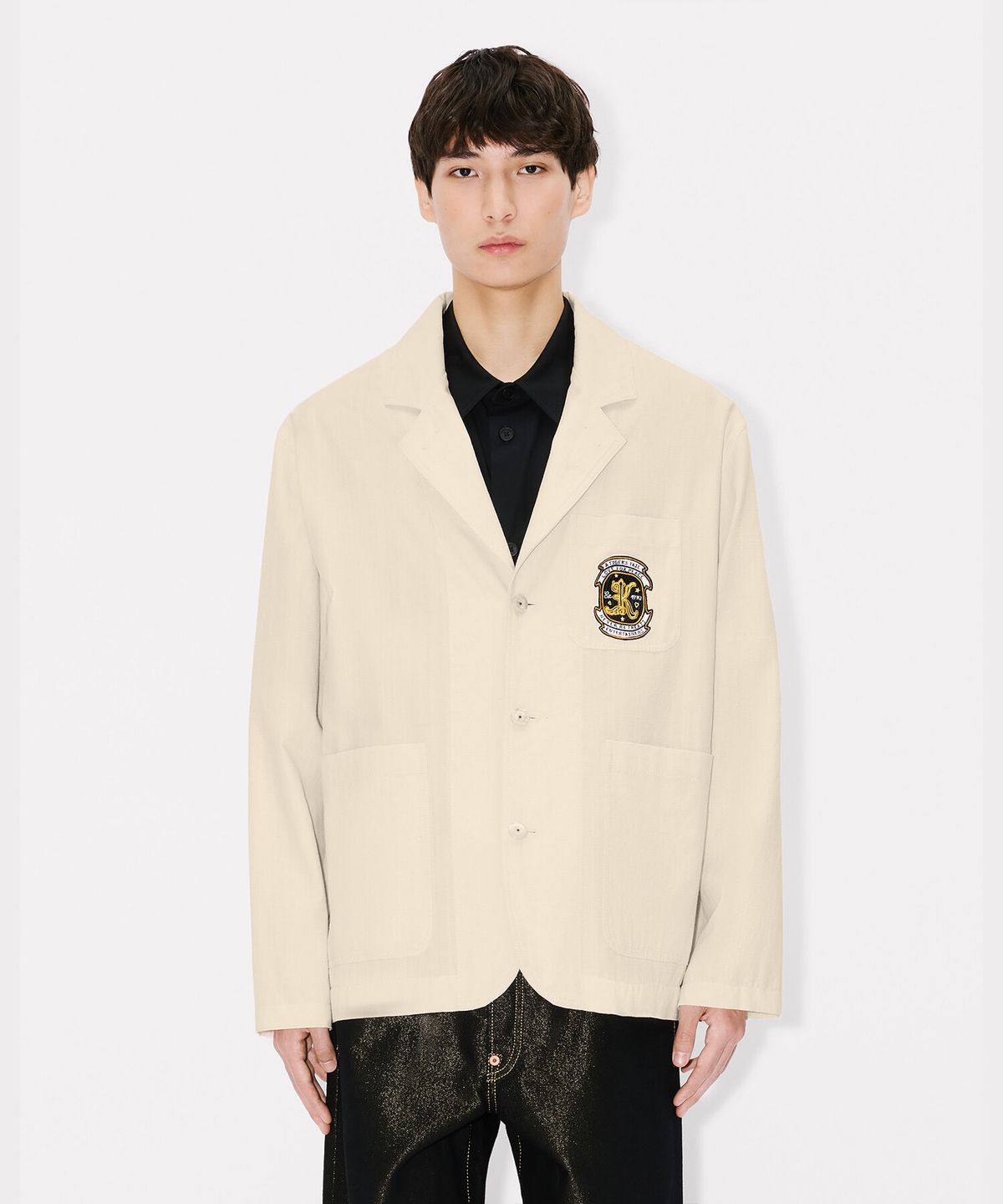 겐조(KENZO) 남성 겐조 뱃지 워크웨어 자켓_K265AMJB02IVX