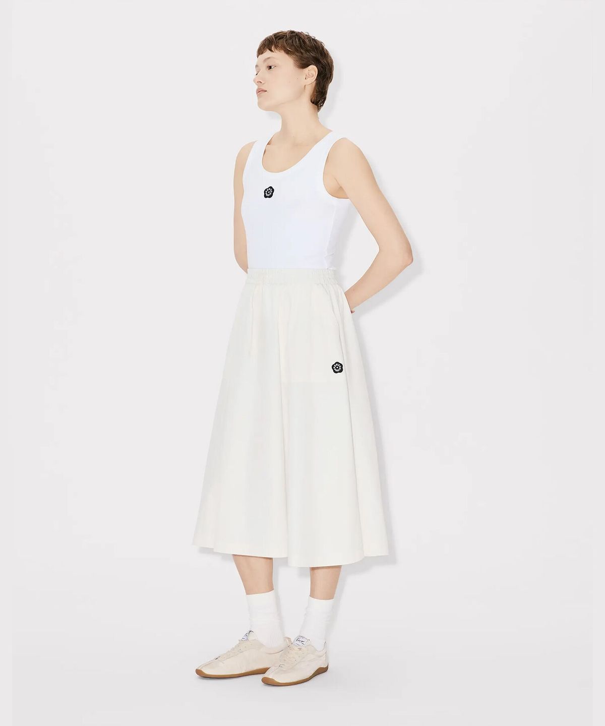 겐조(KENZO) 여성 보케 플라워 2.0 미디 스커트_K265AWS503IVX