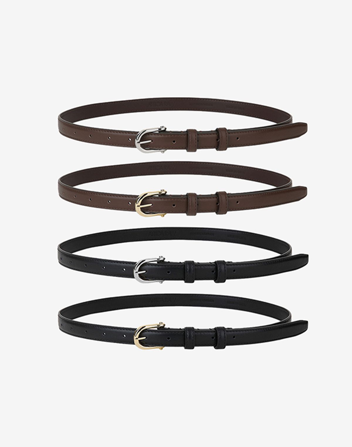 아티카 로우(ATTICA RAW) [천연소가죽] The Meridian Classic Slim Leather Belt - 4 Colors / TGB001 TGE001 TSB001 TSE001