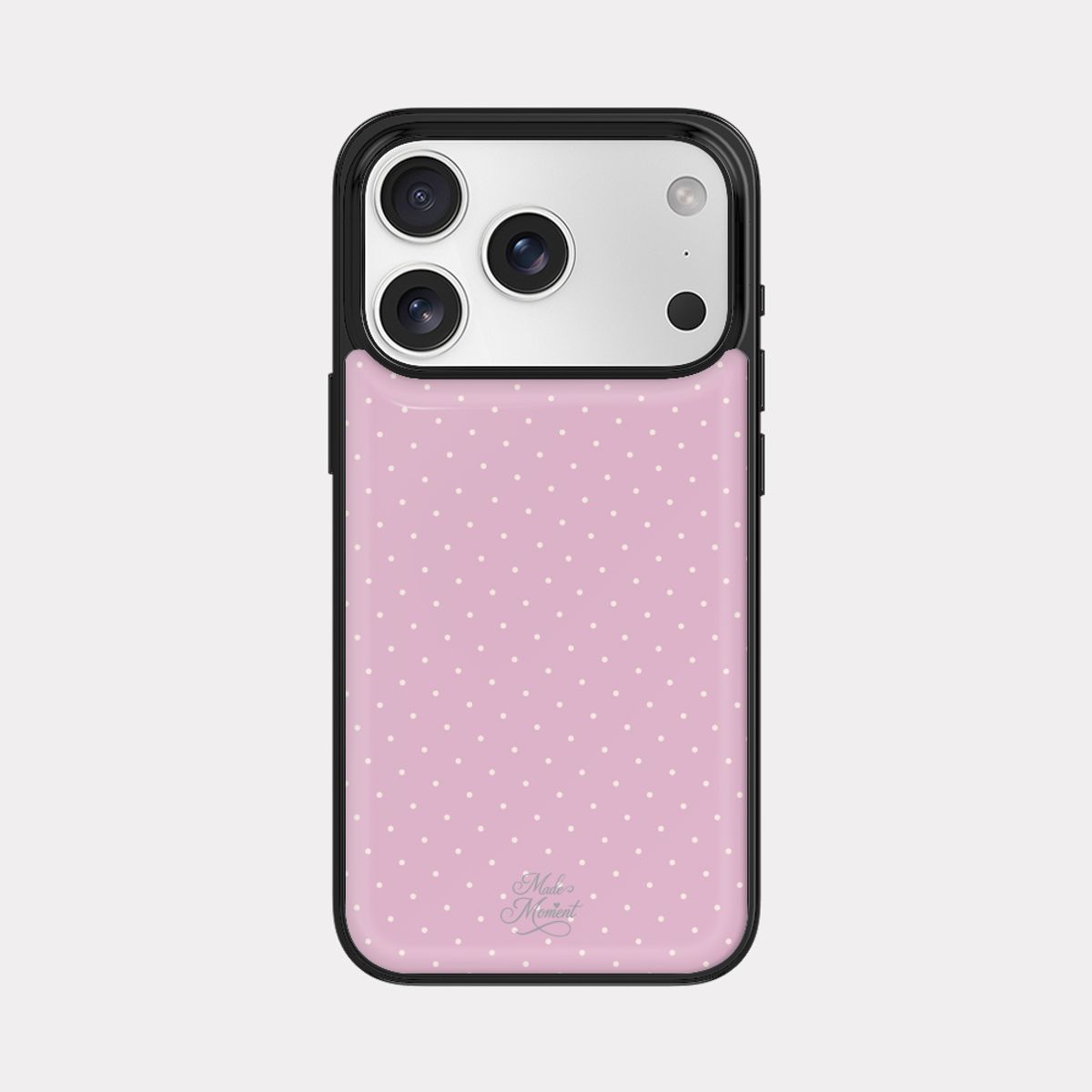 메이드모먼(MADEMOMENT) pink edition 디자인 [블랙 맥세이프 범퍼케이스]