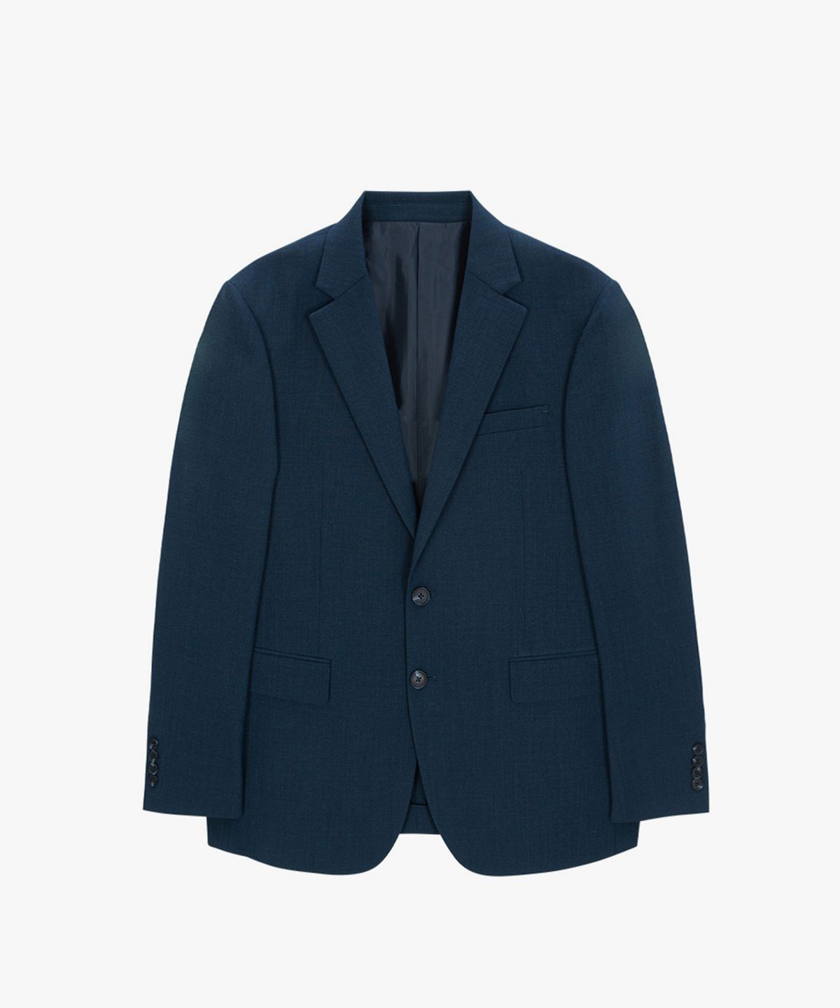 이지오(EZIO) Basic Summer Wool Blazer_Peacock