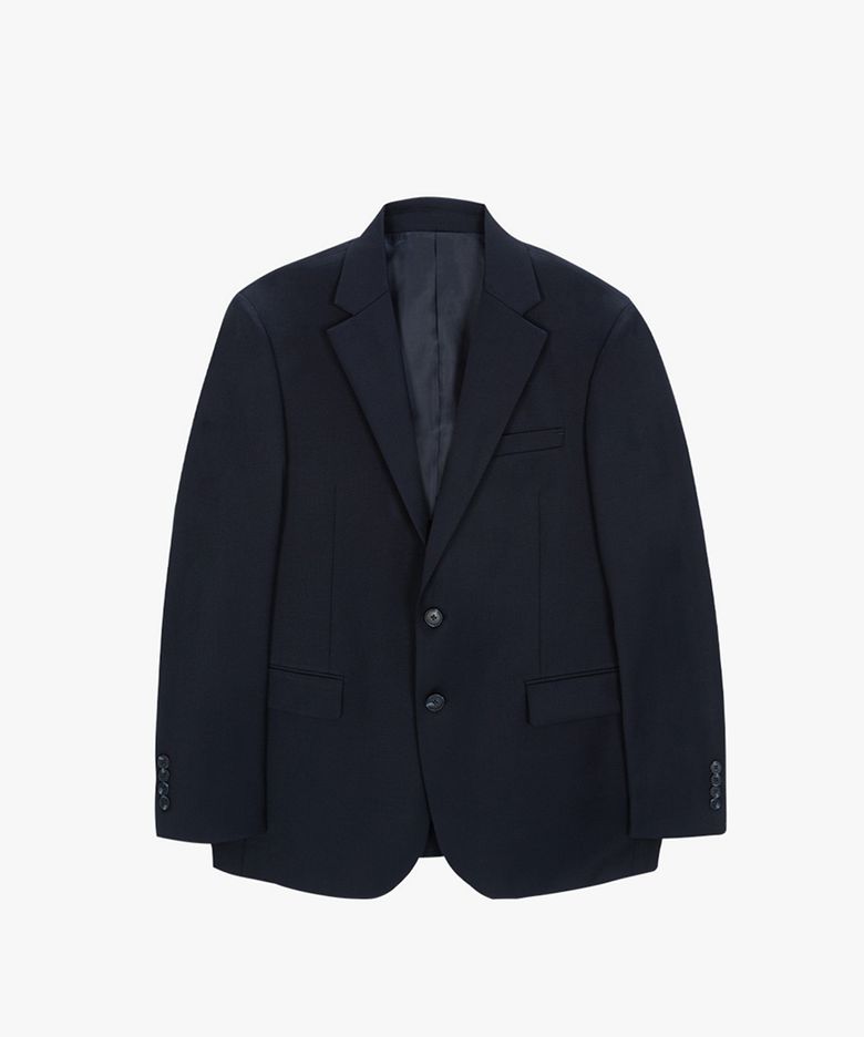 Basic Summer Wool Blazer_Navy