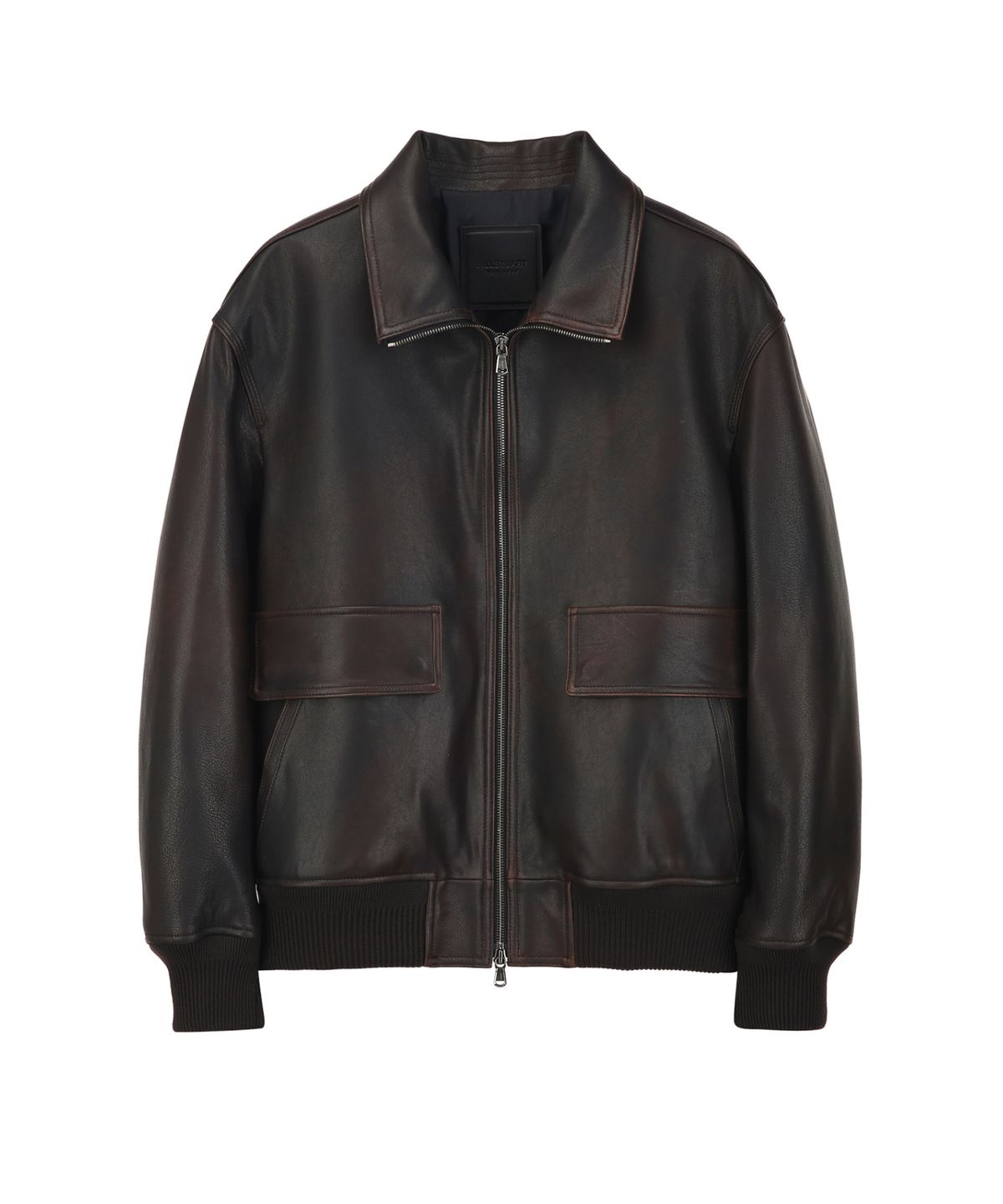 질스튜어트뉴욕 맨(JILLSTUART NEWYORK MEN) 레더 블루종 - 다크브라운 (JNJU6A203W3)