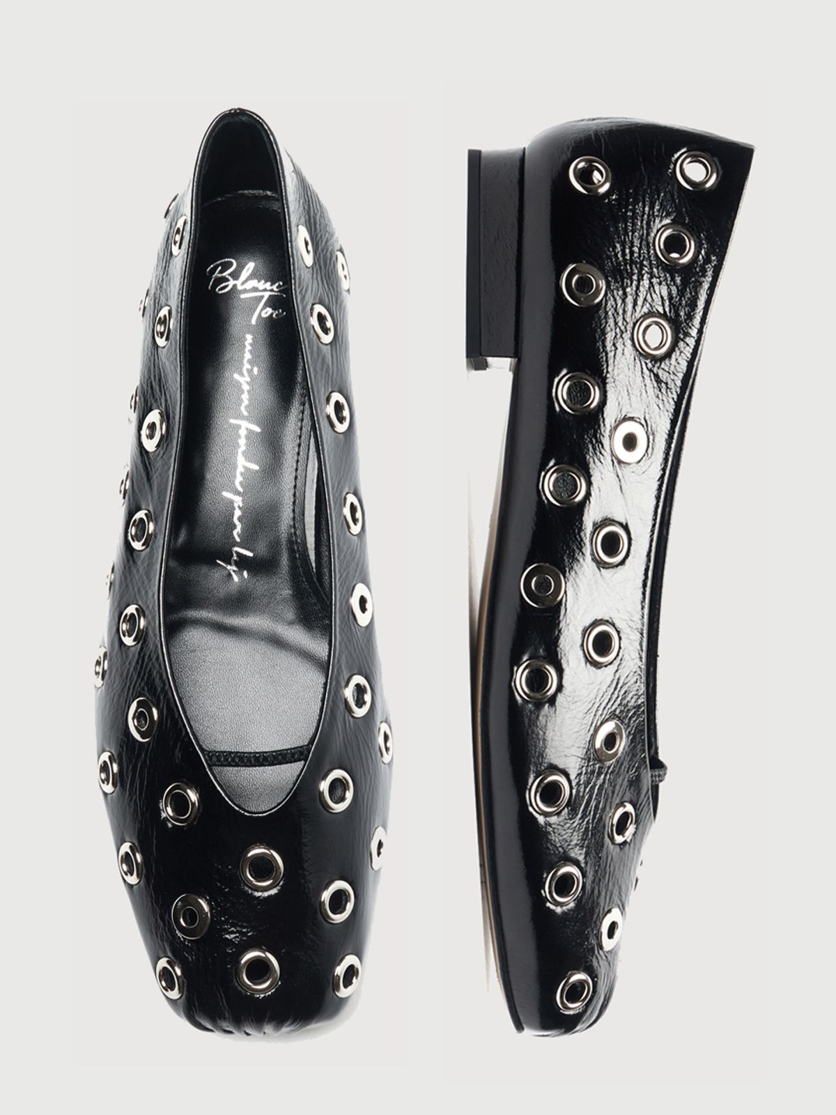 블랑토(BLANC TOE) 아일렛 플랫 1.5CM EYELET BALLERINA FLATS15
