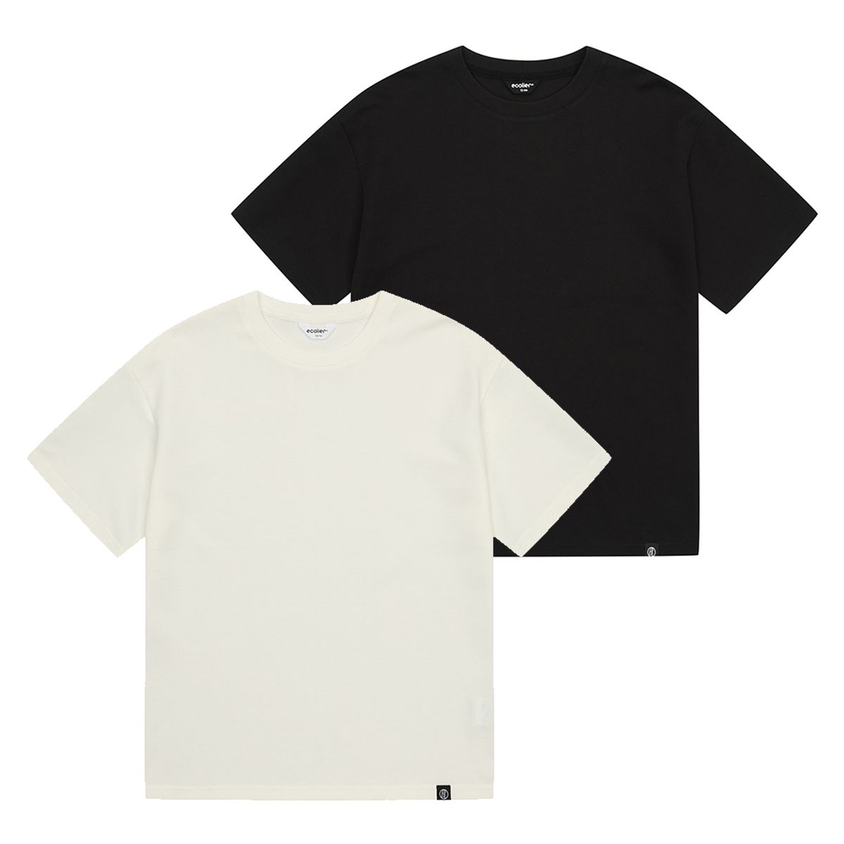 에꼴리에(ECOLIER) 5부 루즈핏 쿨양면 무지티(26B0433)