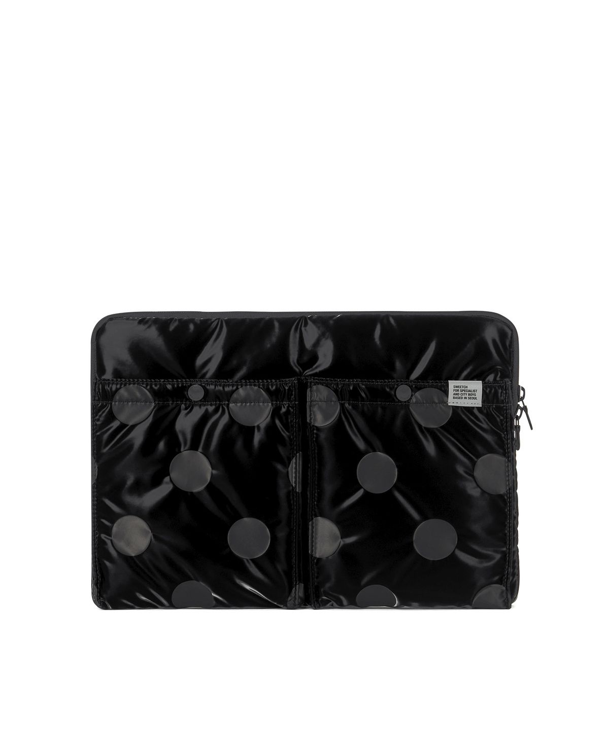 스위치(SWEETCH) CITY BOYS LAPTOP CASE Glossy Black Polka Dot