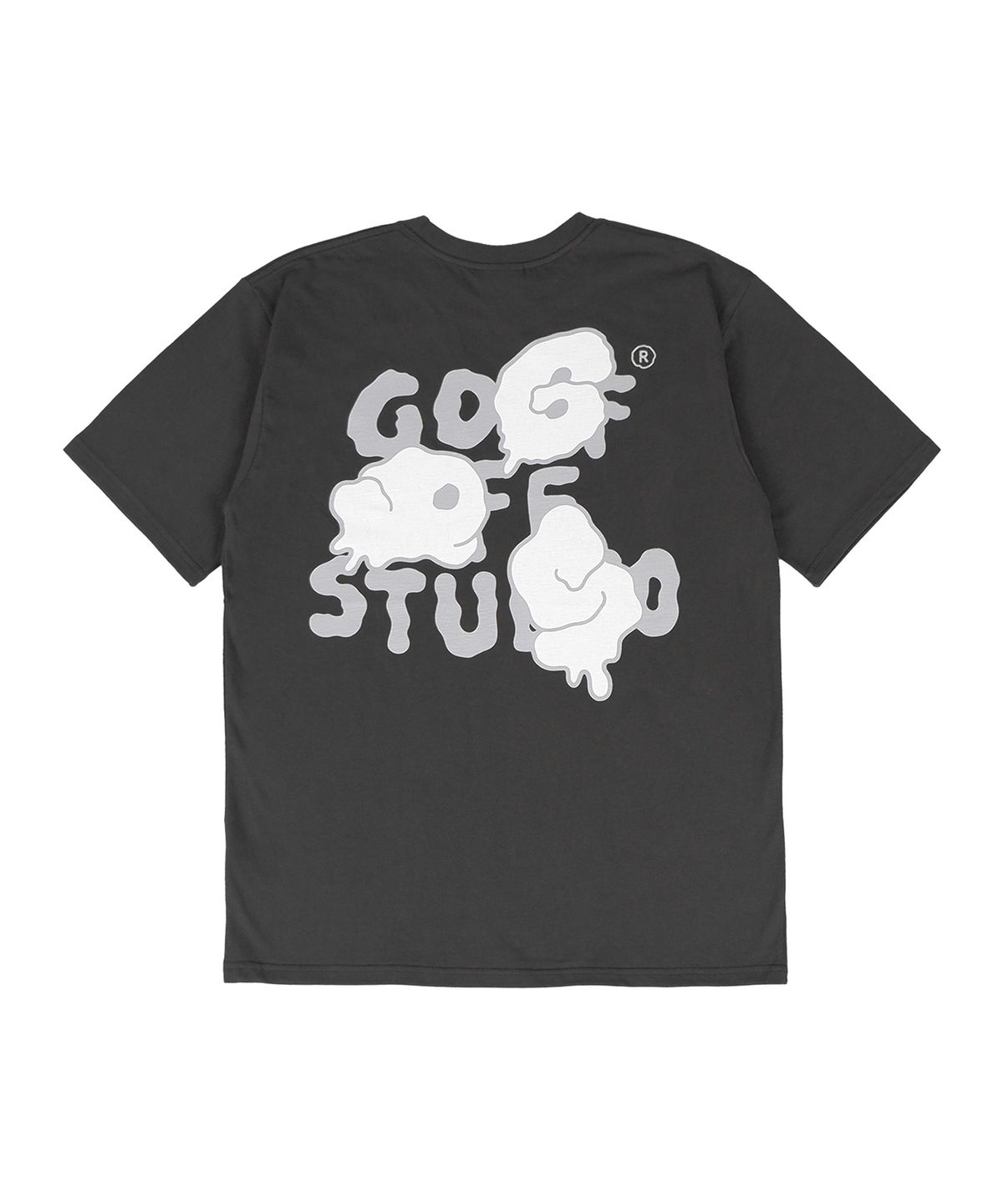 구프오프스튜디오(GOOFOFFSTUDIO) GOS 메인로고 티 - 챠콜