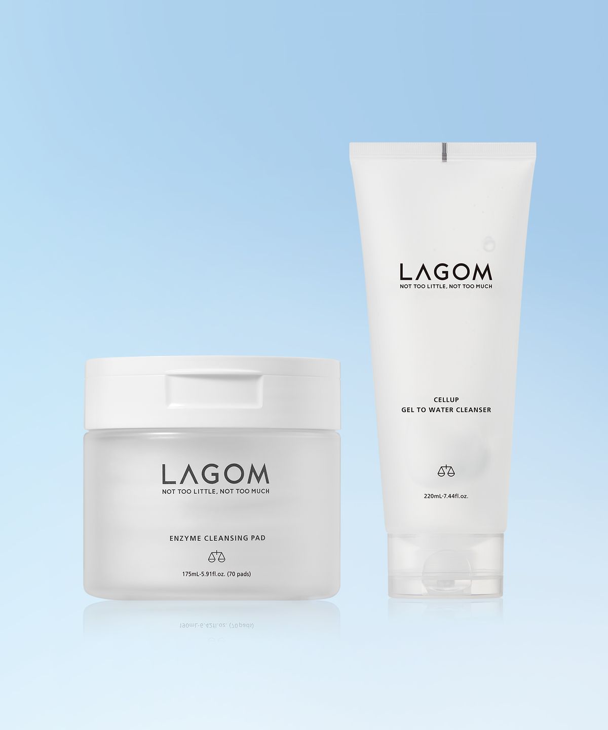 라곰(LAGOM) 엔자임 클렌징 패드 70매&젤투워터 클렌저220ml