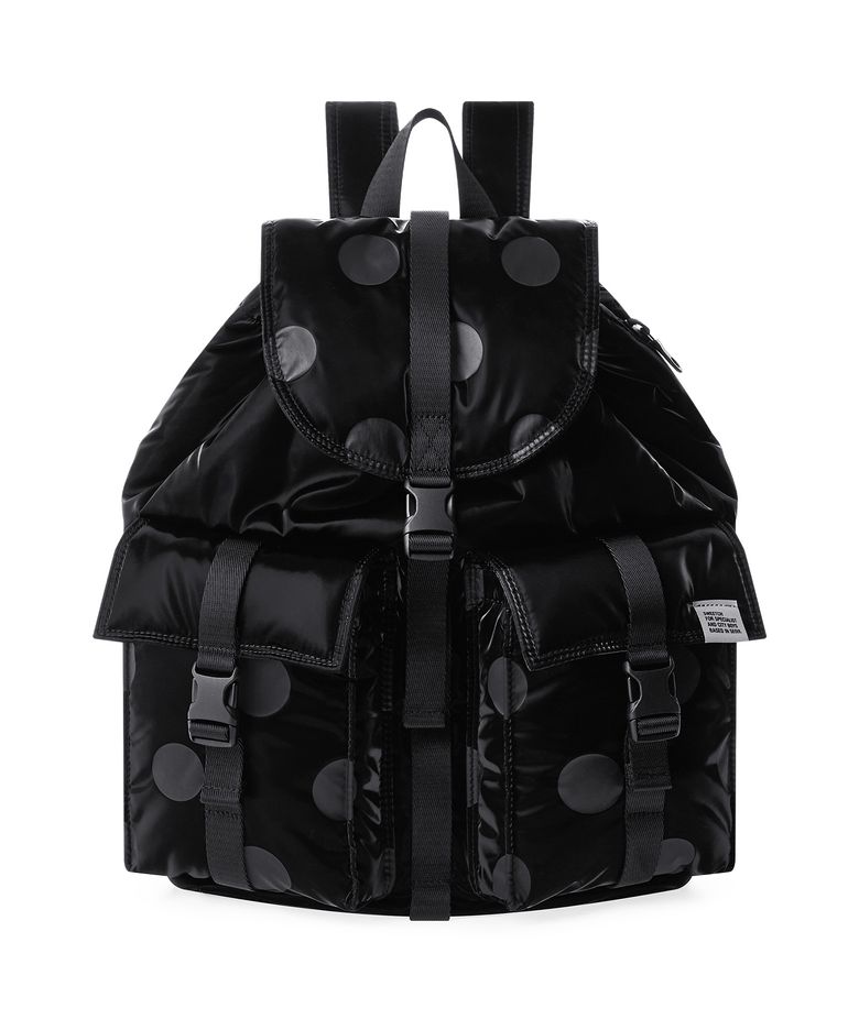 CITY BOYS RUCKSACK 001 S Glossy Black Polka Dot