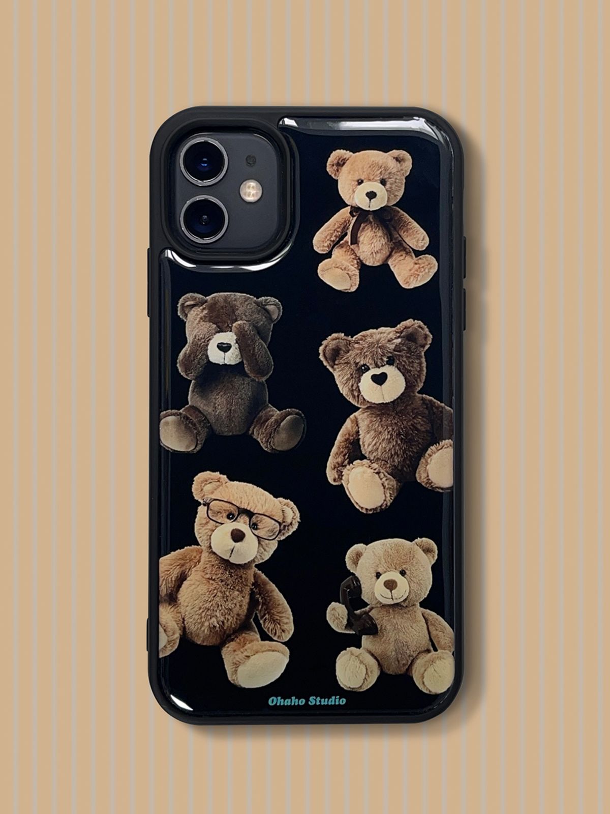 오하호 스튜디오(OHAHO STUDIO) 곰돌이 Phone case (에폭시/글라스/맥세이프 글라스)