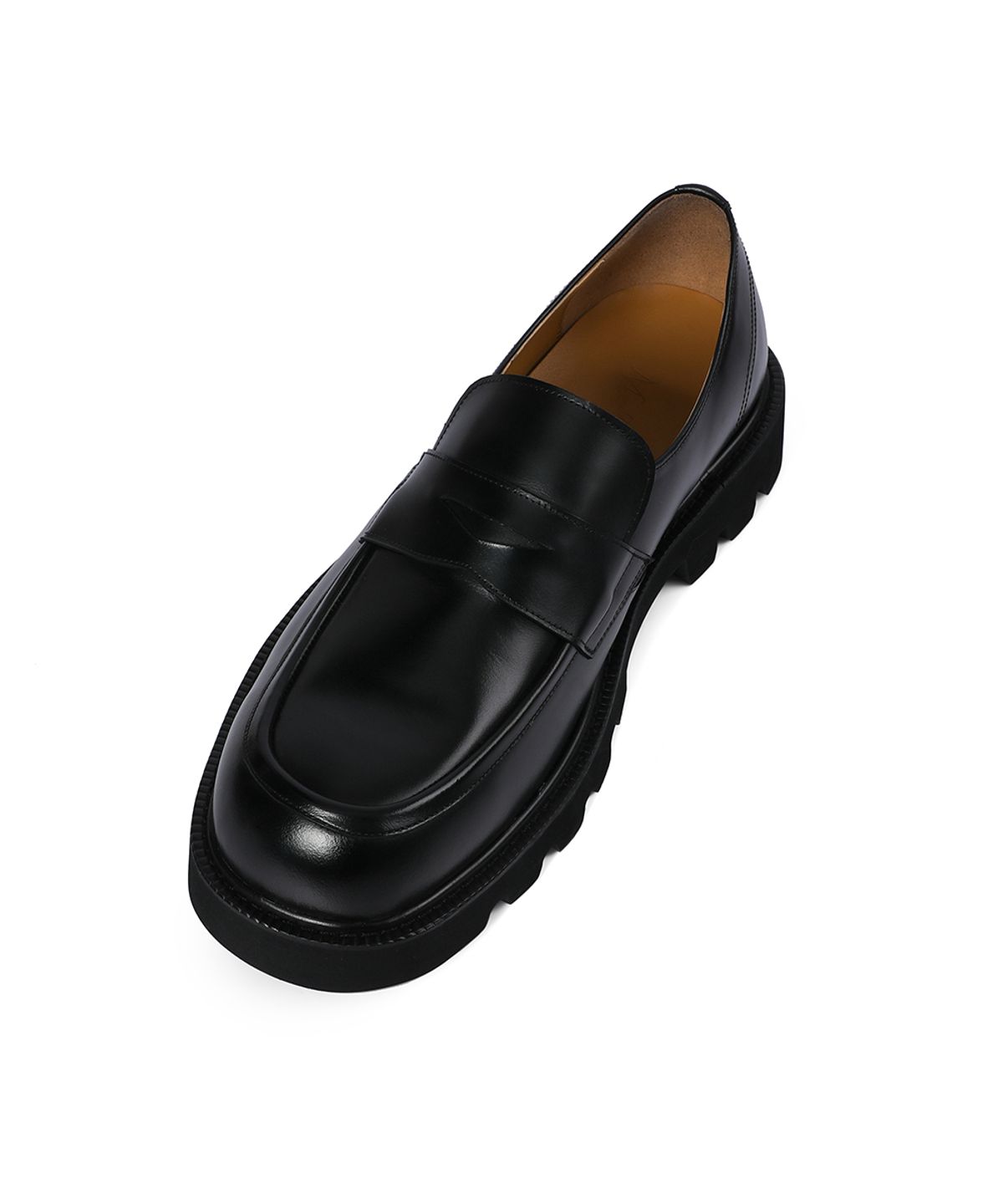 멜로스(MELLOS) 4.5CM 청키솔 로퍼 블랙-핸드메이드
