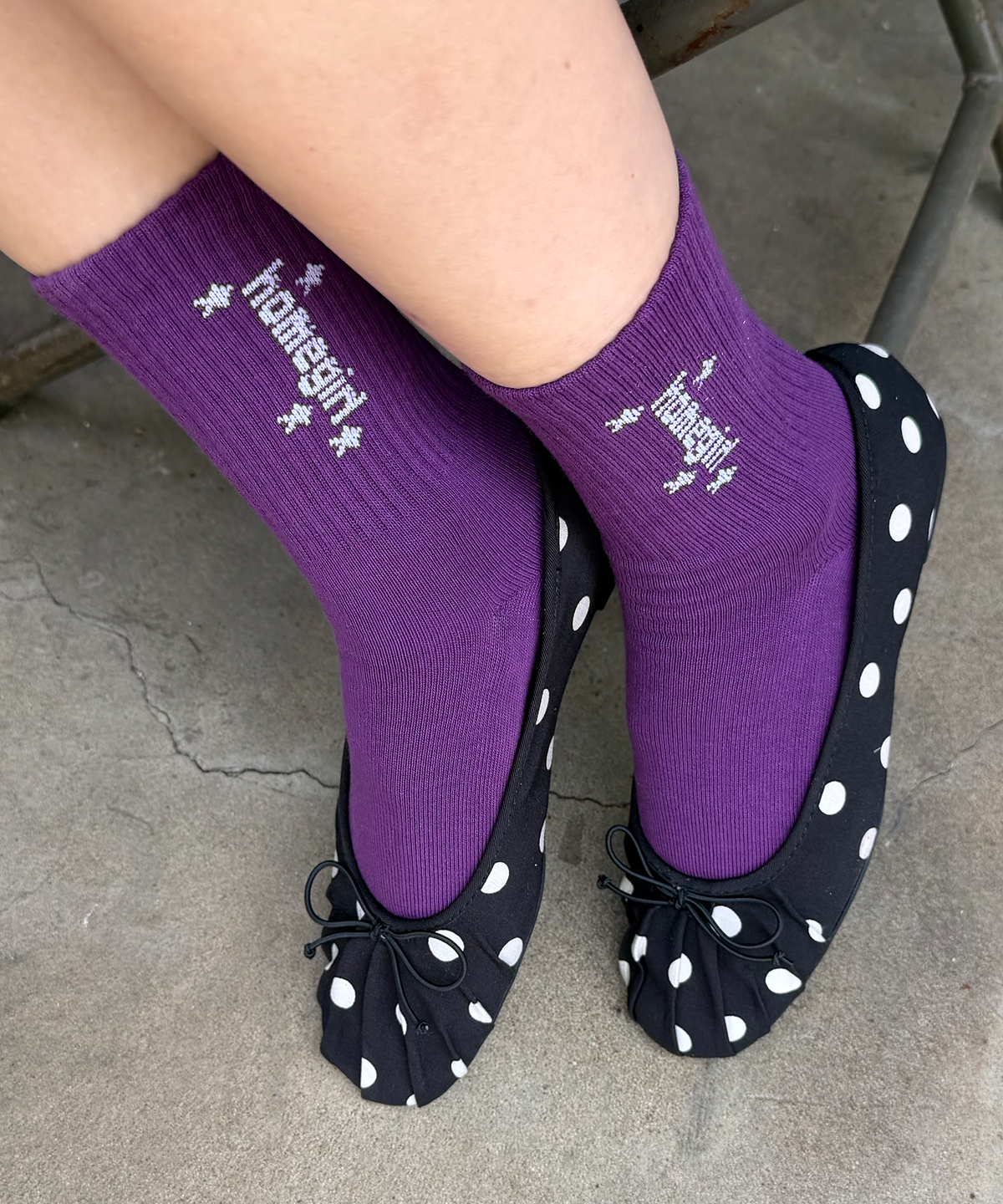 홈바디띵즈(HOMEBODY THINGS) HBT HOMEGIRL SOCKS (PURPLE)
