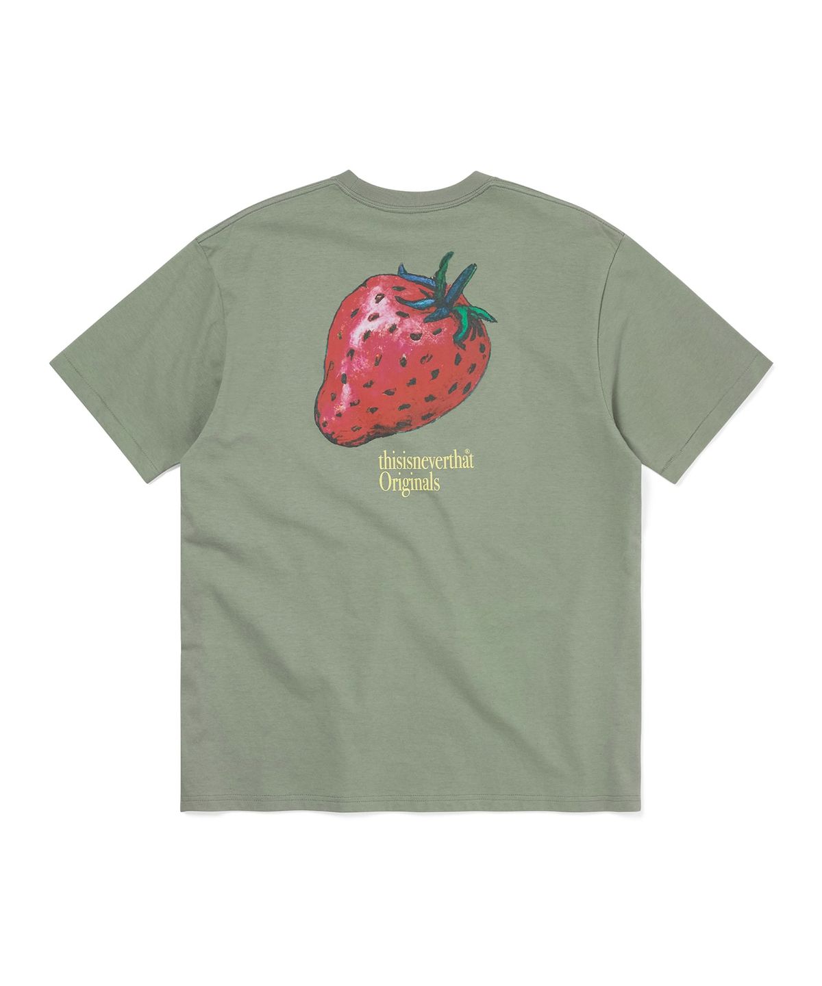 디스이즈네버댓(THISISNEVERTHAT) Strawberry Tee Light Olive