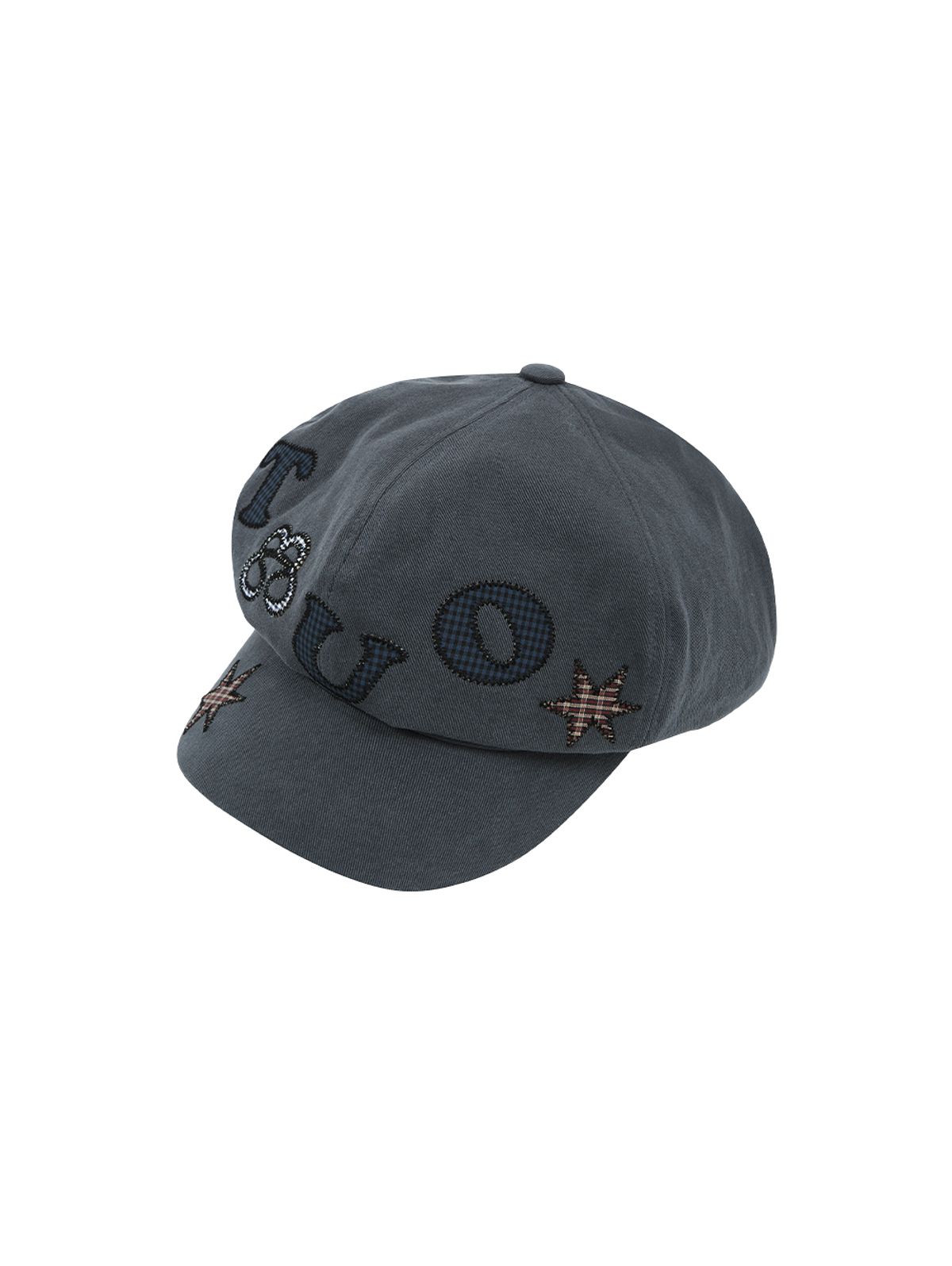 뚜오미오(TUOMIO) LOGO GRAPHIC NEWSBOY CAP [CHARCOAL]