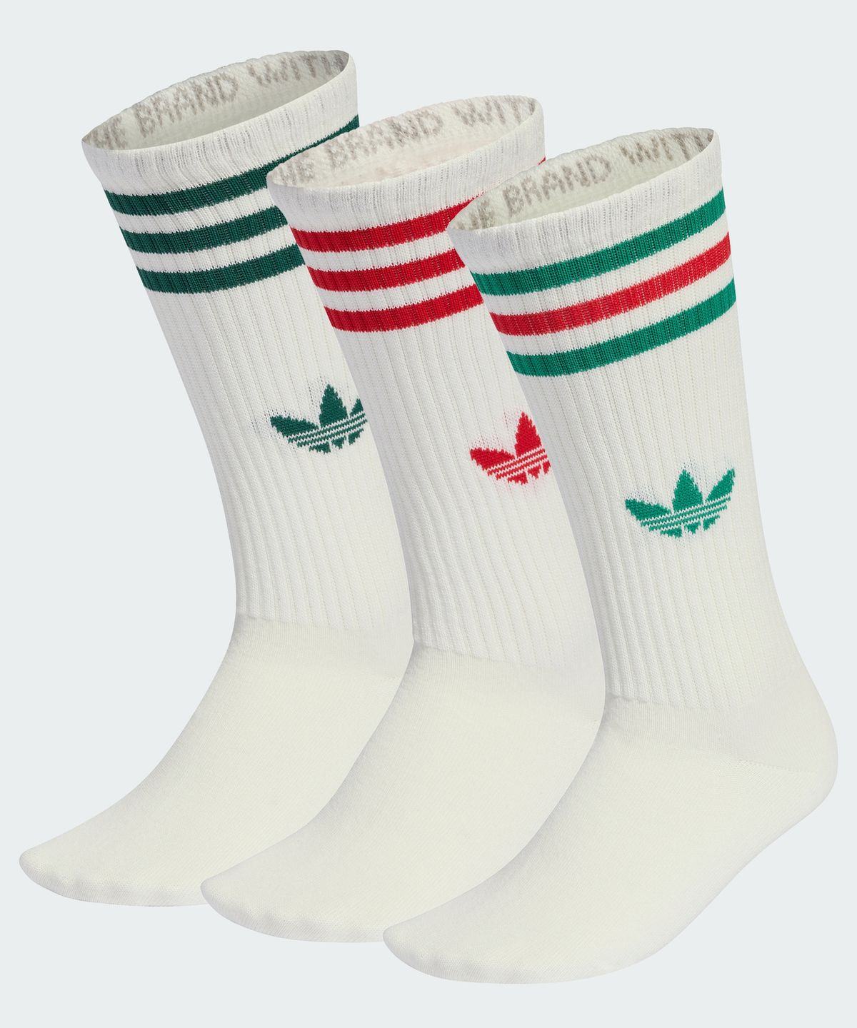 아디다스(ADIDAS) 3-스트라이프 하이 크루 삭스 3켤레 KD8239