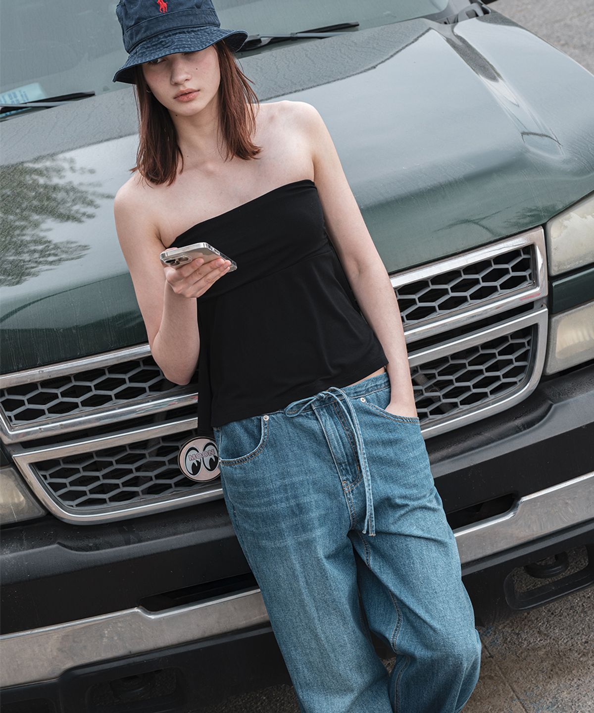 108파운드(108POUND) Soft Shirring 2-Way Mini_Black