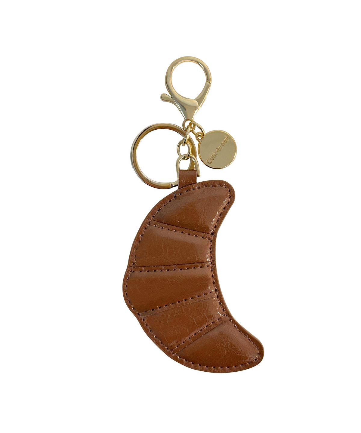 꼬떼드무아(COTEDEMOI) Petit Croissant Keyring - Caramel