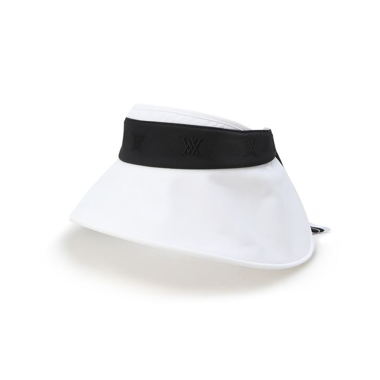 WOMEN SCARF BONNET VISOR_WH