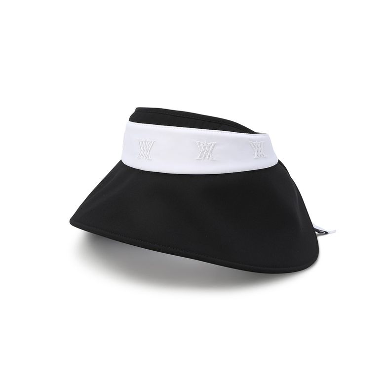 WOMEN SCARF BONNET VISOR_BK