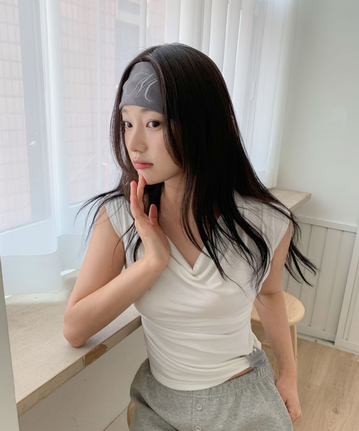민씨오(MINCO) M 소프티 헤어밴드_charcoal