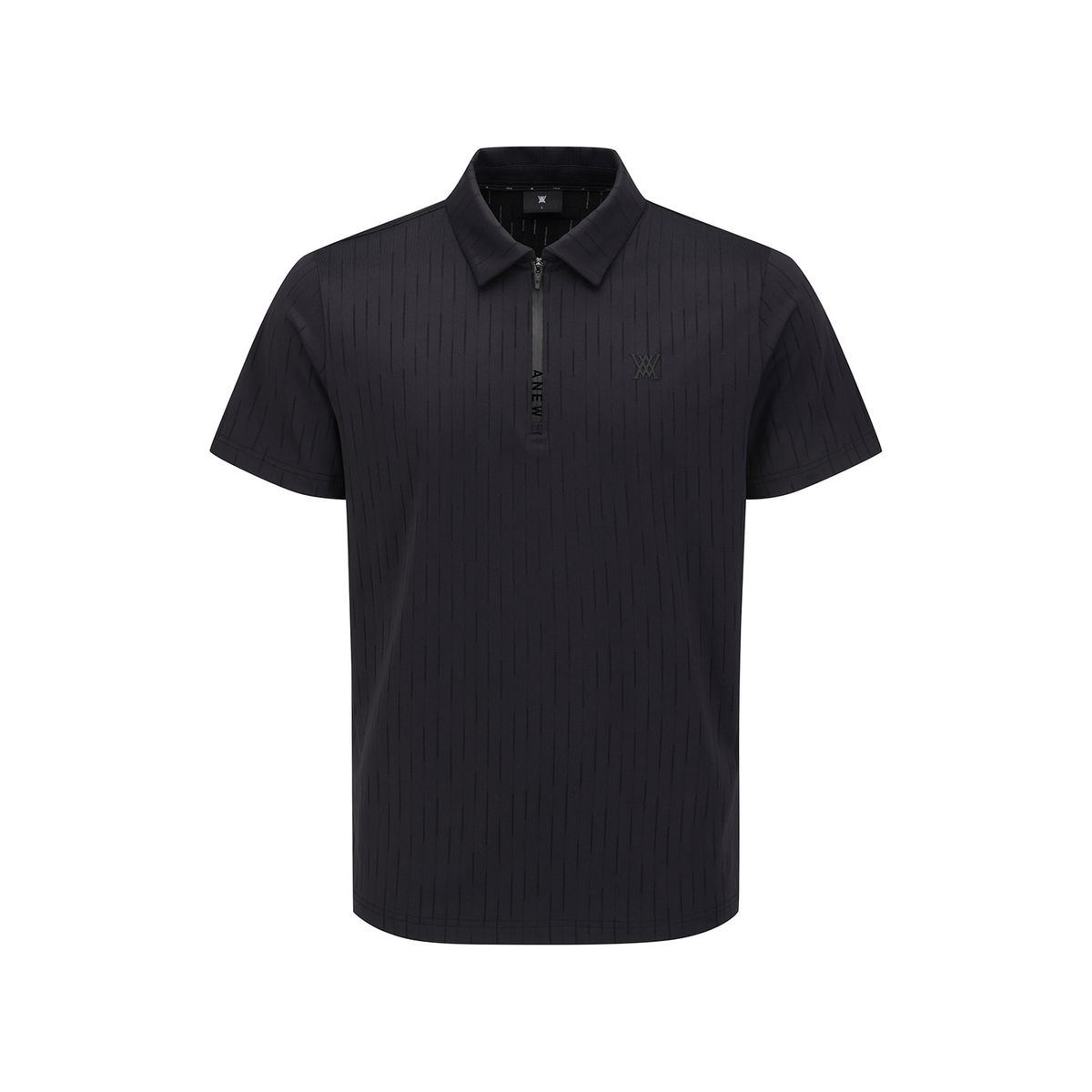 어뉴골프(ANEW GOLF) MEN SOLID HALF ZIP T-SHIRT_BK