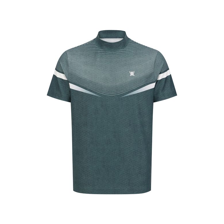 MEN MOCK NECK SHORT SLEEVE T-SHIRT_DN