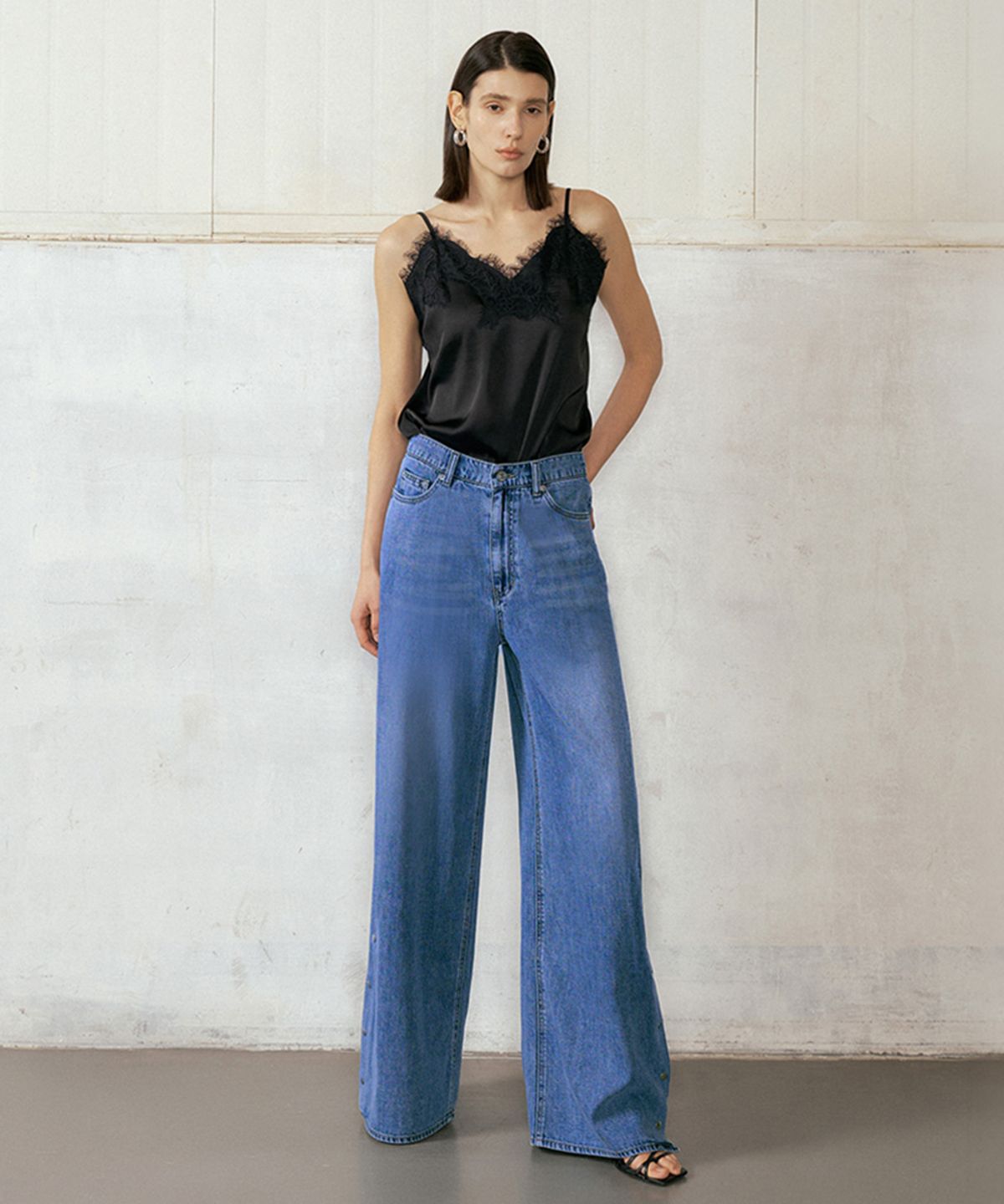 바니스뉴욕(BARNEYS NEWYORK) 썸머 시카고 스냅데님 인디고 long (+7cm)