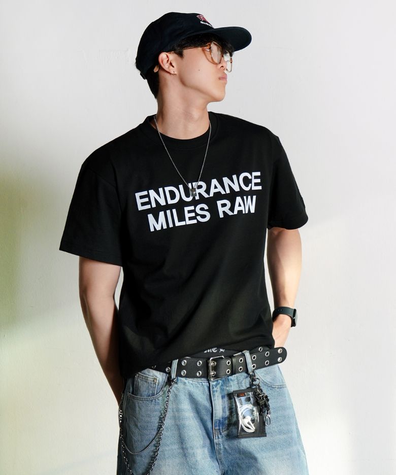 가먼츠 크롭 endurance 크루넥_BLACK