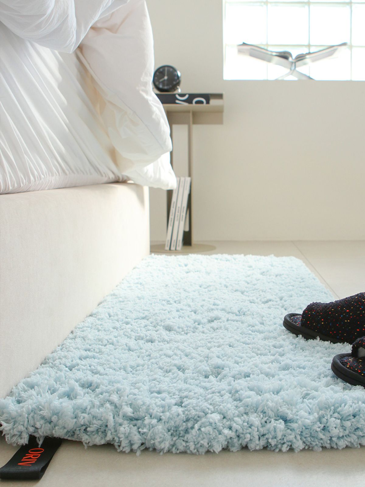 바이빔(BUYBEAM) BOUCLE rug&mat 푹신한 자카드 발매트 부클레 스카이블루 4colors 2sizes