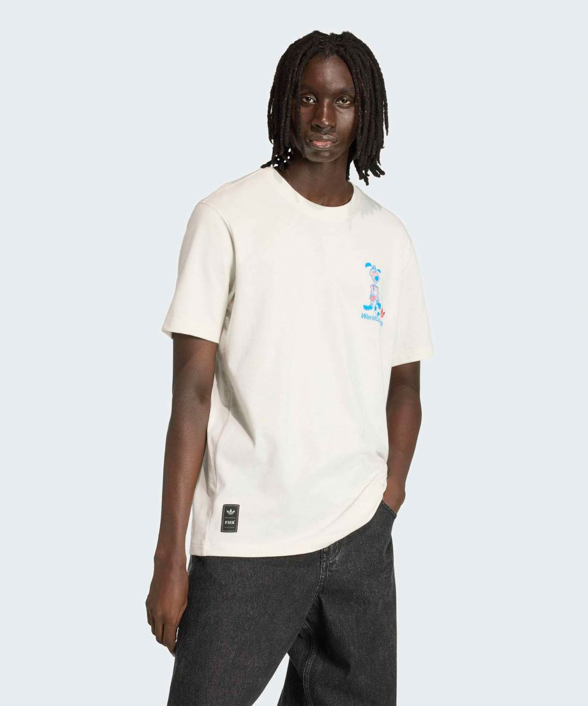 아디다스(ADIDAS) 2026 FIFA 월드컵 마스코트 스트라이커 티셔츠 - 클라우드화이트 / KB6216