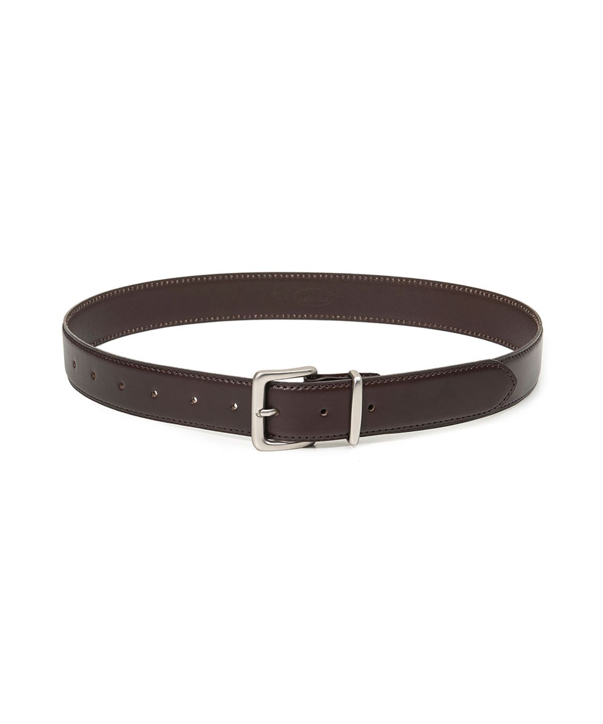 할렌(HALDEN) bold square matt silver buckle belt (T038_brown)