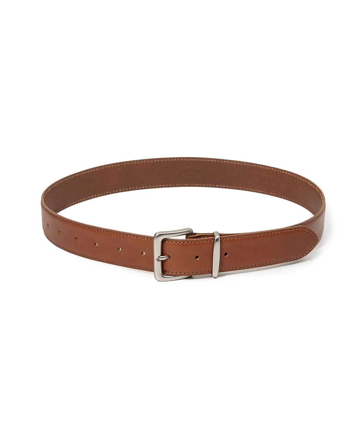 할렌(HALDEN) bold square matt silver buckle belt (T038_tan)