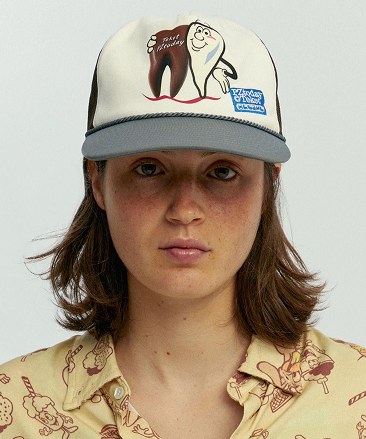 테켓(TEKET) TEKET X PZtoday Cavity Friends Cap White