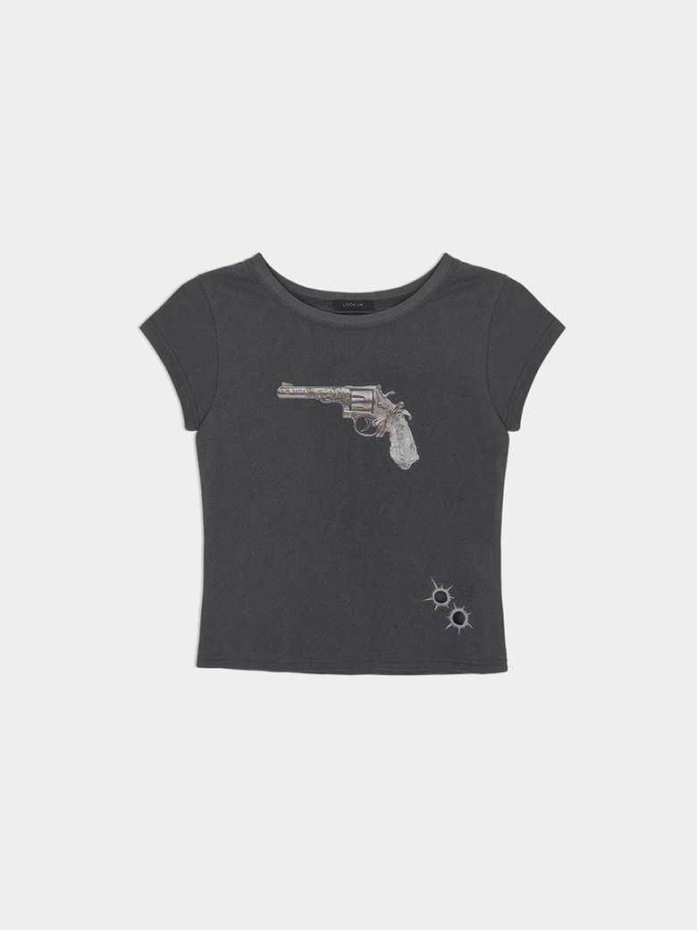 Bullet Baby Tee / 불렛 베이비 티 [Charcoal]