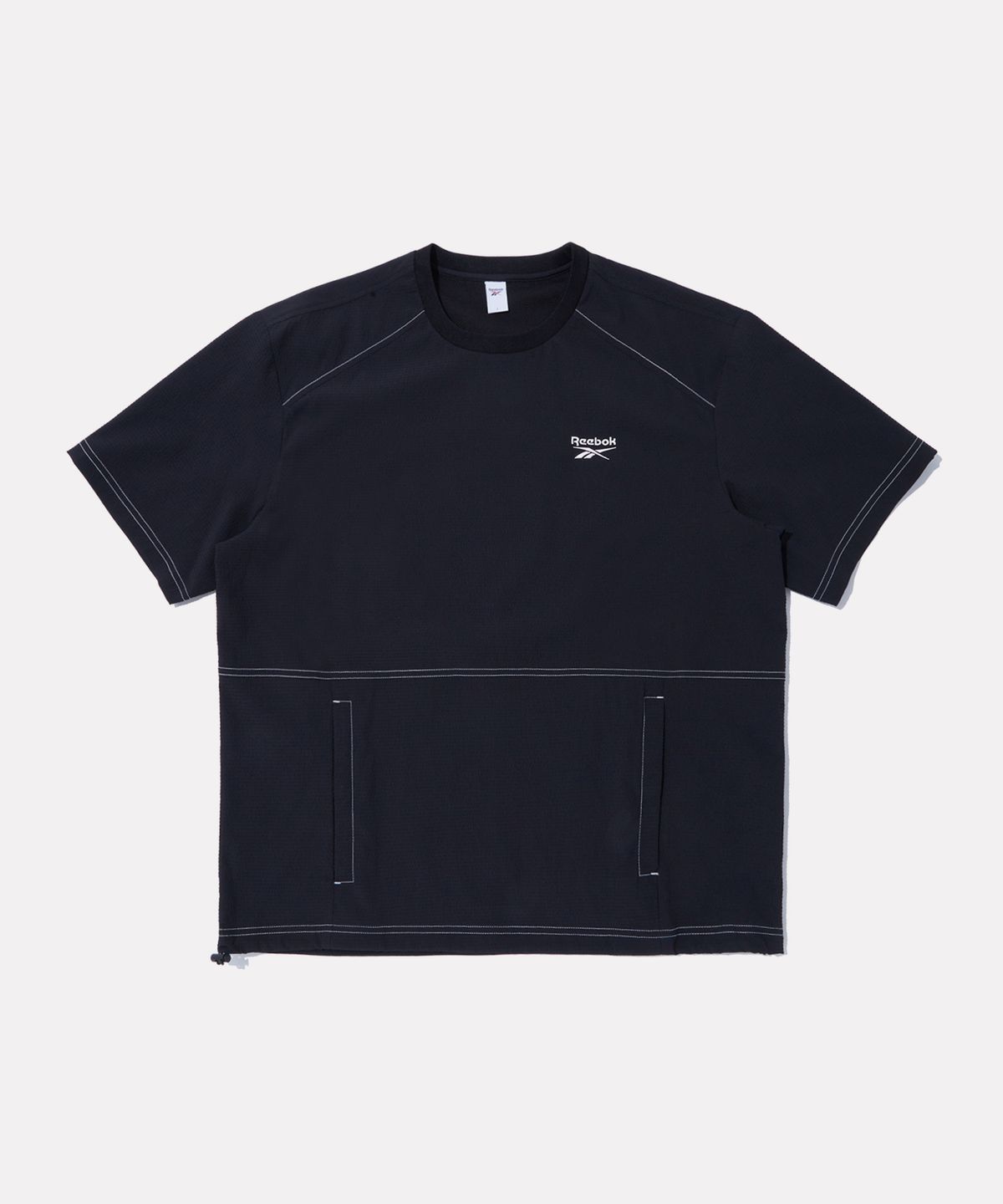 리복(REEBOK) 시어서커 반팔 피스테 - 블랙