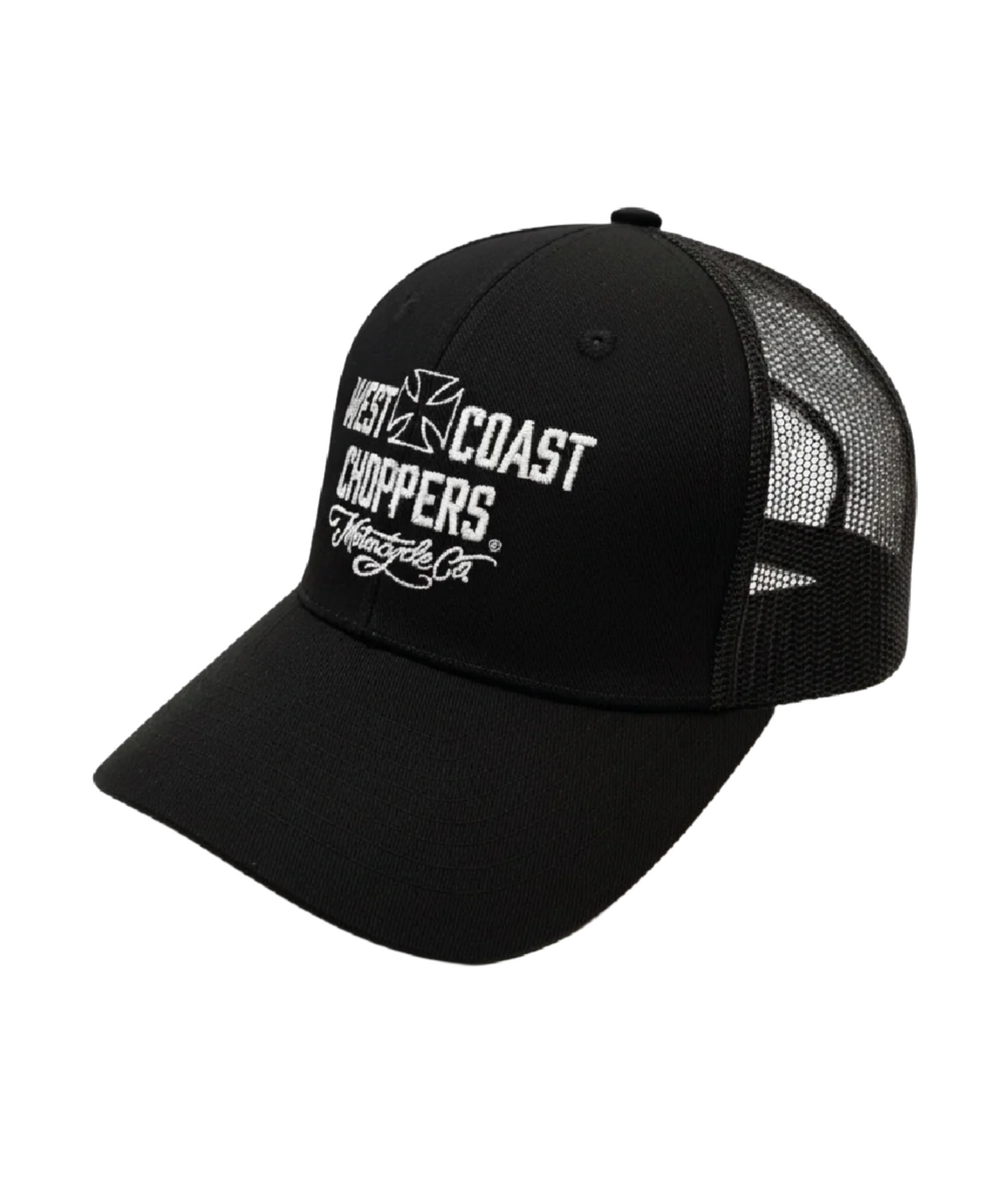 웨스트코스트챠퍼스(WEST COAST CHOPPERS) WCC 모터사이클 CO. 매쉬 캡 - 블랙