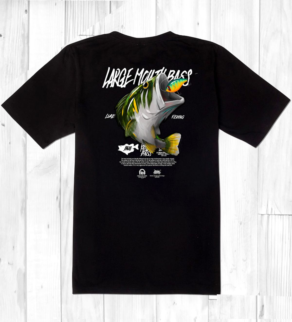 돌돌(DOLDOL) FICO-tshirts-AEROCOOL-64 큰입 배스 낚시 피코앵글러 에어로쿨 기능성 티셔츠 반팔티