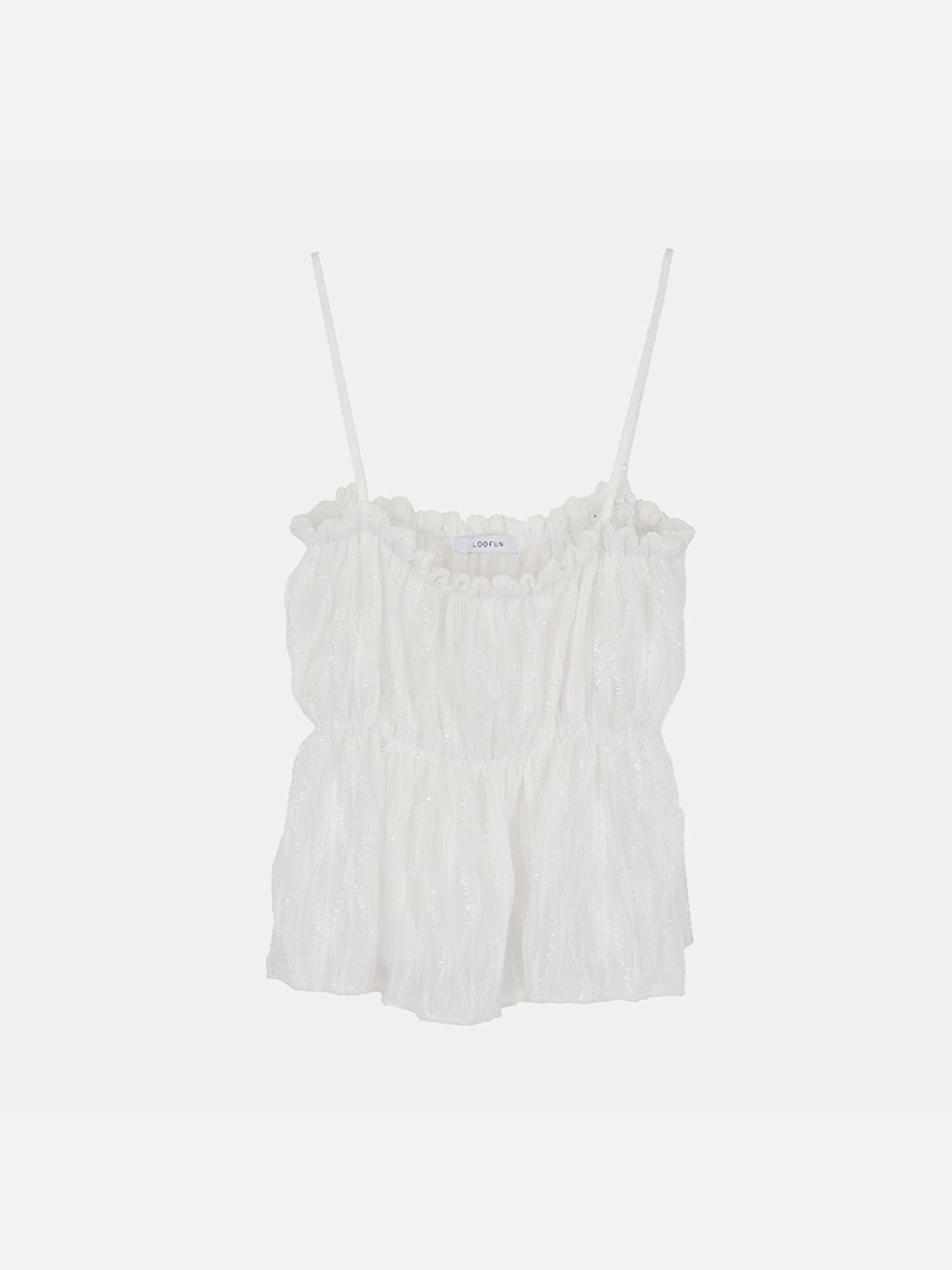 루펀(LOOFUN) Glitter Lace Bustier / 글리터 레이스 뷔스티에 [White]