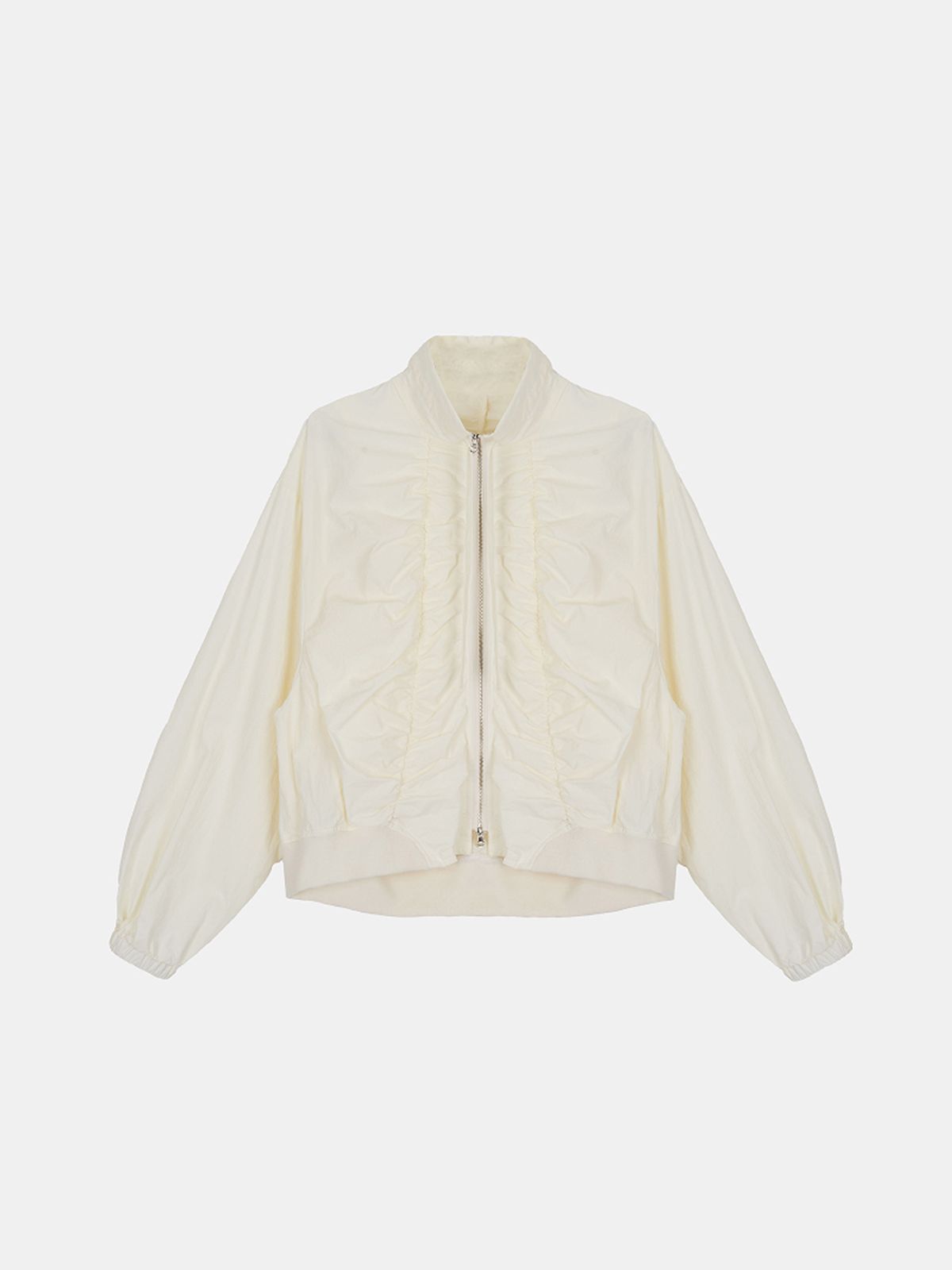 루펀(LOOFUN) Shirring Zip-up Anorak / 셔링 집업 아노락 [Cream]