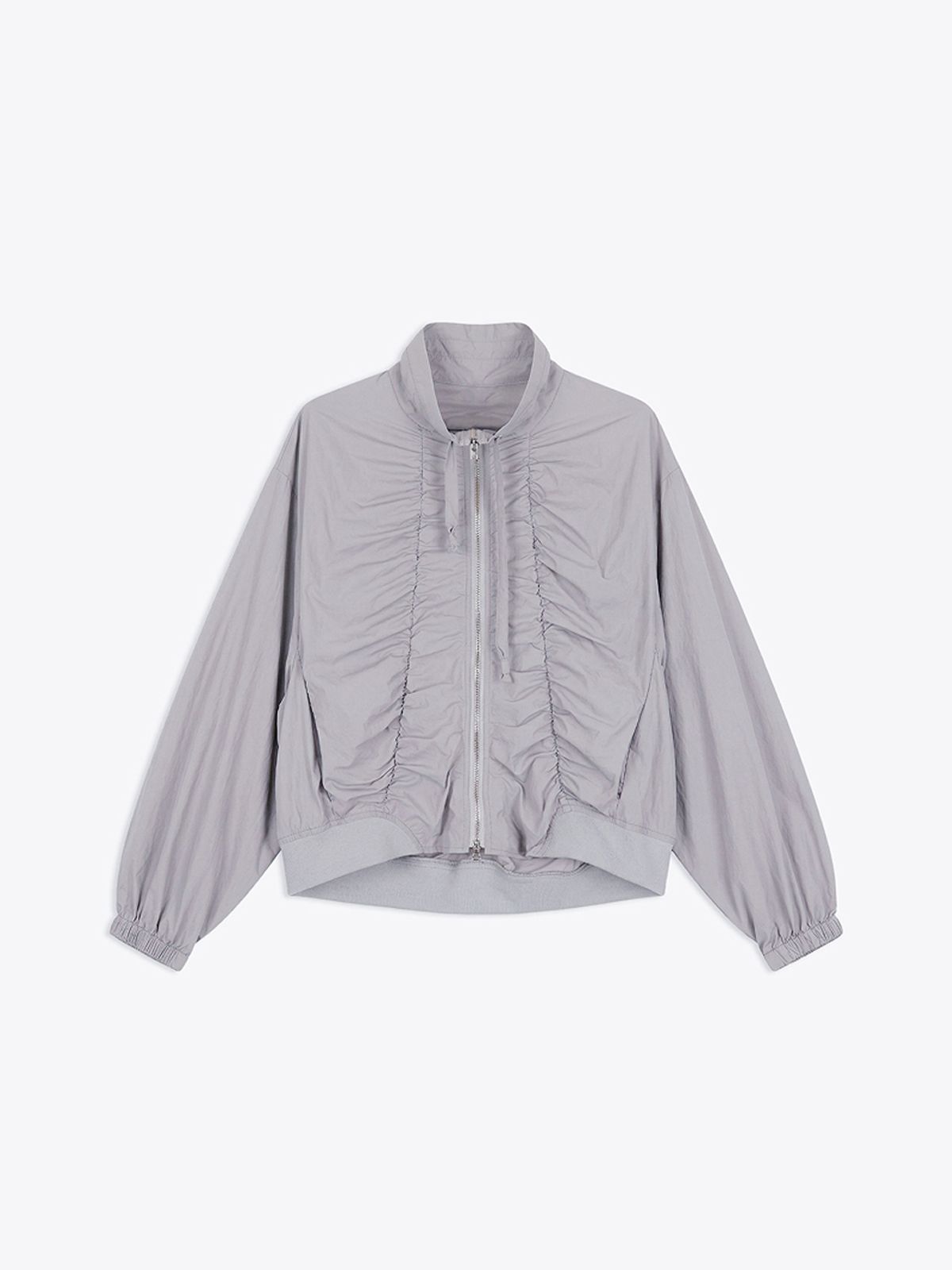 루펀(LOOFUN) Shirring Zip-up Anorak / 셔링 집업 아노락 [Gray]