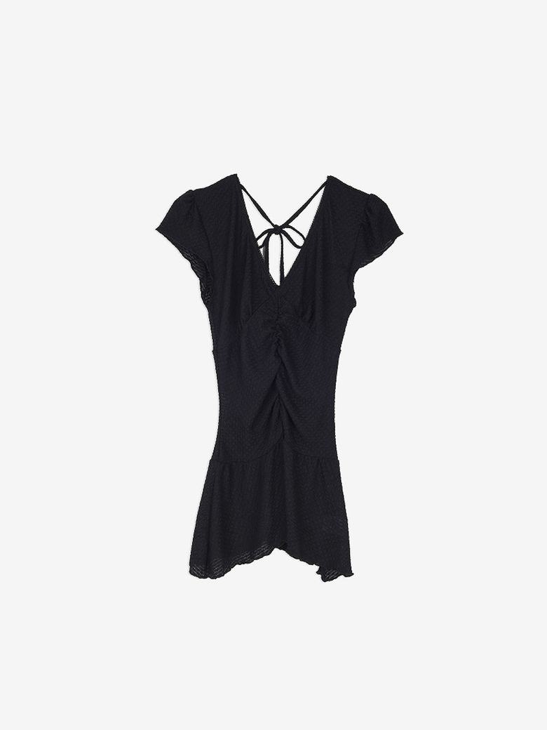 Layerd Shirring Dress / 레이어드 셔링 드레스 [Black]