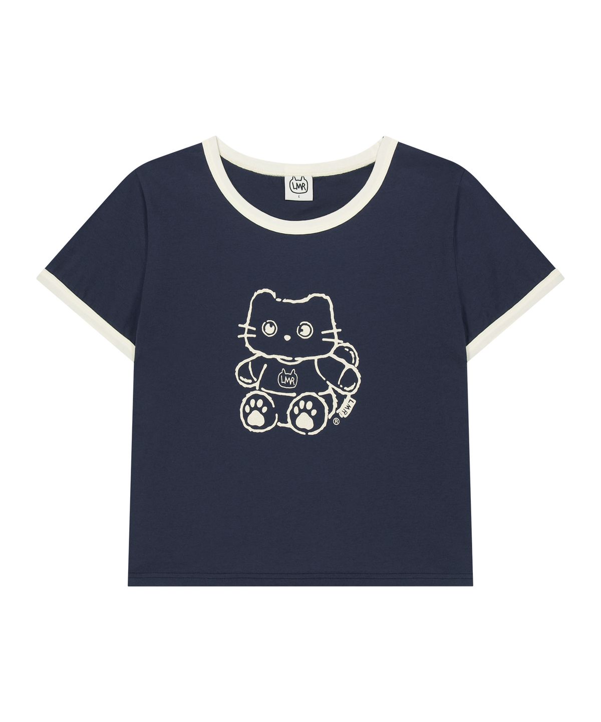 엘엠알(LMR) 캐리커처 샹뇽이 링거 티셔츠 NAVY