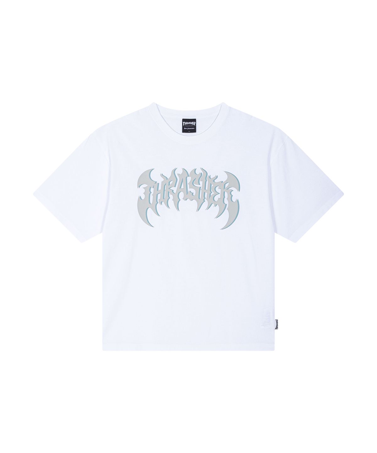 트레셔(THRASHER) 쿨 헤비 메탈 티셔츠 화이트