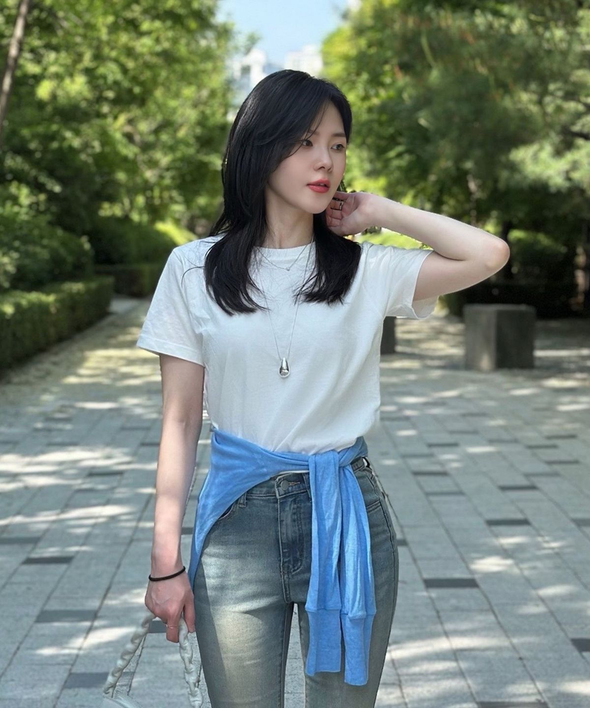 로아드로아(ROIDESROIS) 파스텔 코튼 레이어드 티 (아이보리)