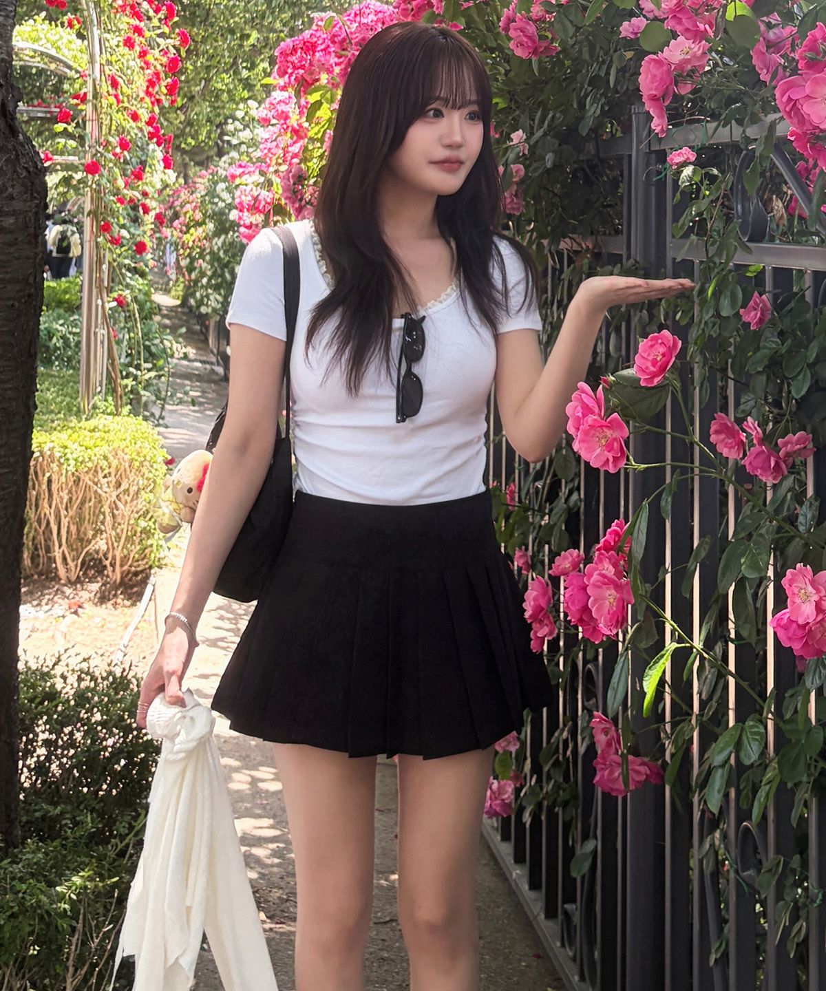 로아드로아(ROIDESROIS) 하이틴 플리츠 테니스 스커트 (블랙)
